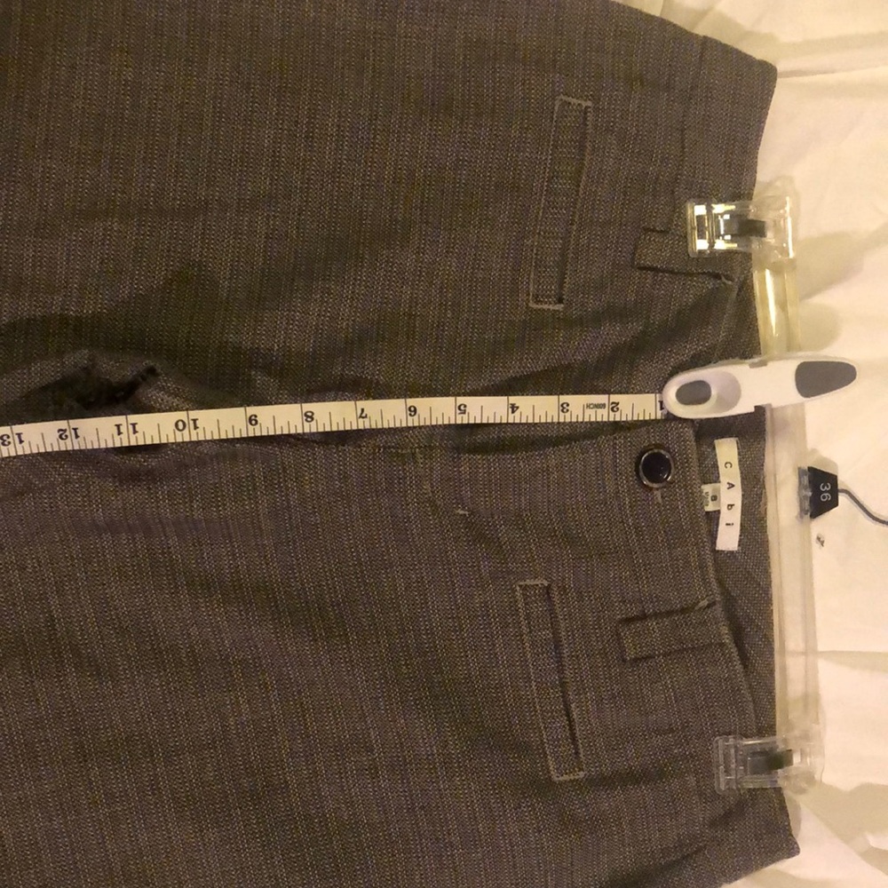 Dark gray & cream woven dress/work pants.